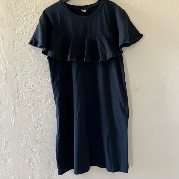 Papu Dresses & Skirts - Papu Organic Cotton Black Ruffle Dress
